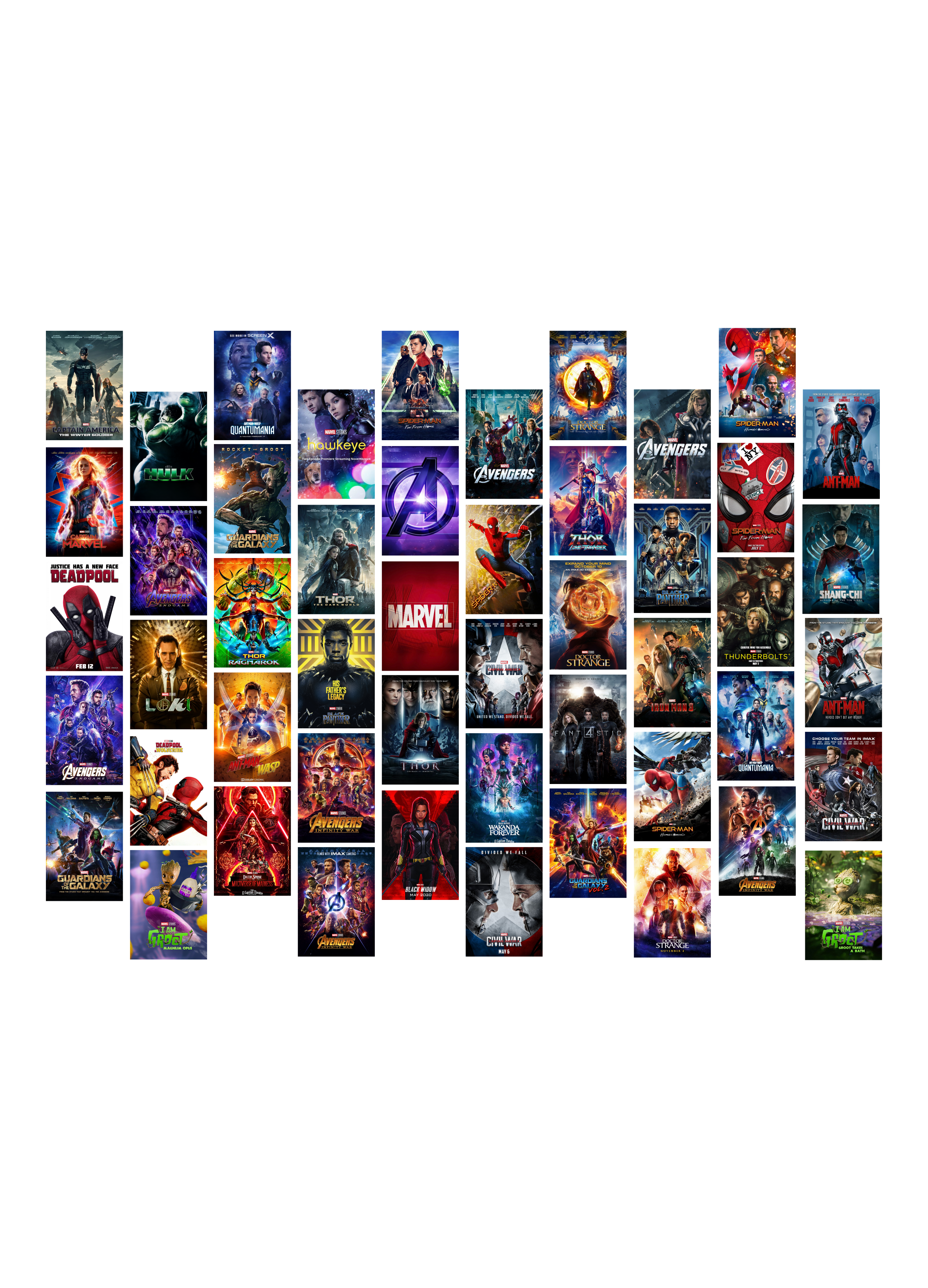 Marvel Cinematic Saga Poster Set insane collection